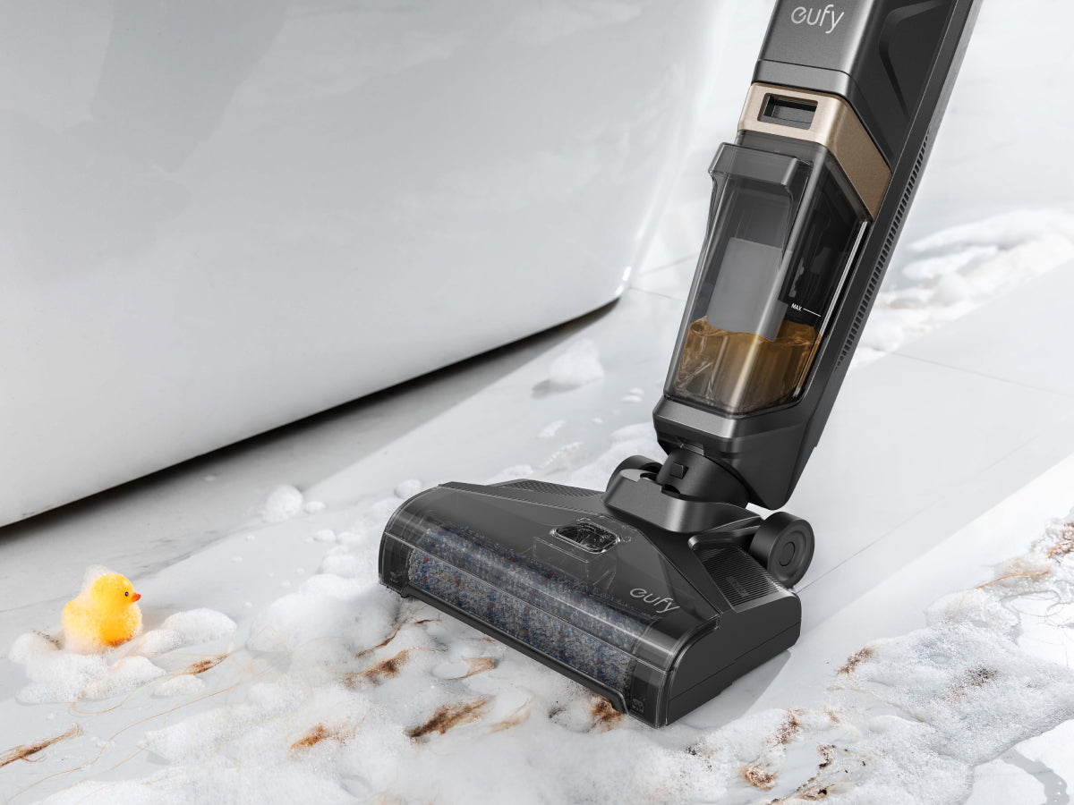 eufy W31 WetVac Wet & Dry Cordless Vacuum CleanerHome AppliancesWet and Dry Cordless Vacuum Cleaner,5-in-1 Vacuum ,Washes and Self Cleans Without Getting Your Hands Dirty.Plus, Auto-Dry Technology For Odor-Free Storage.2,500 RPM Rolling BrushAt 2,500 RPM,